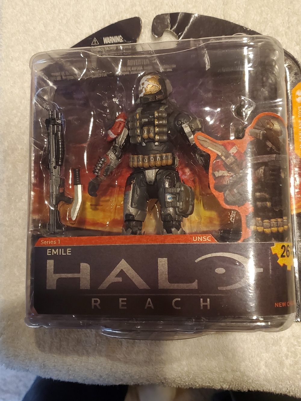 Halo Reach Emile Action Figure - Black and Gold